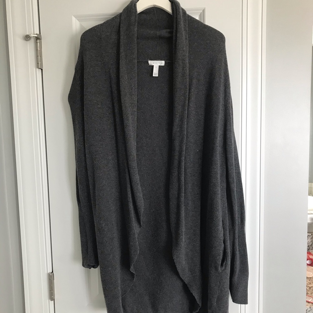 Leith Cacoon Long Cardigan, Grey - S